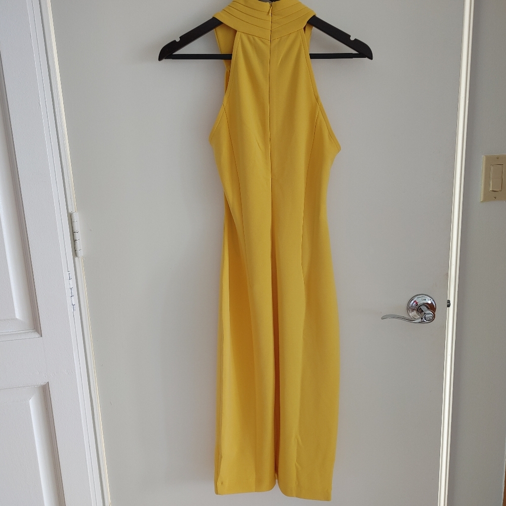 Rachel Rachel Roy Halter Sheath Dress - Yellow - Size Small - Picture 6 of 9